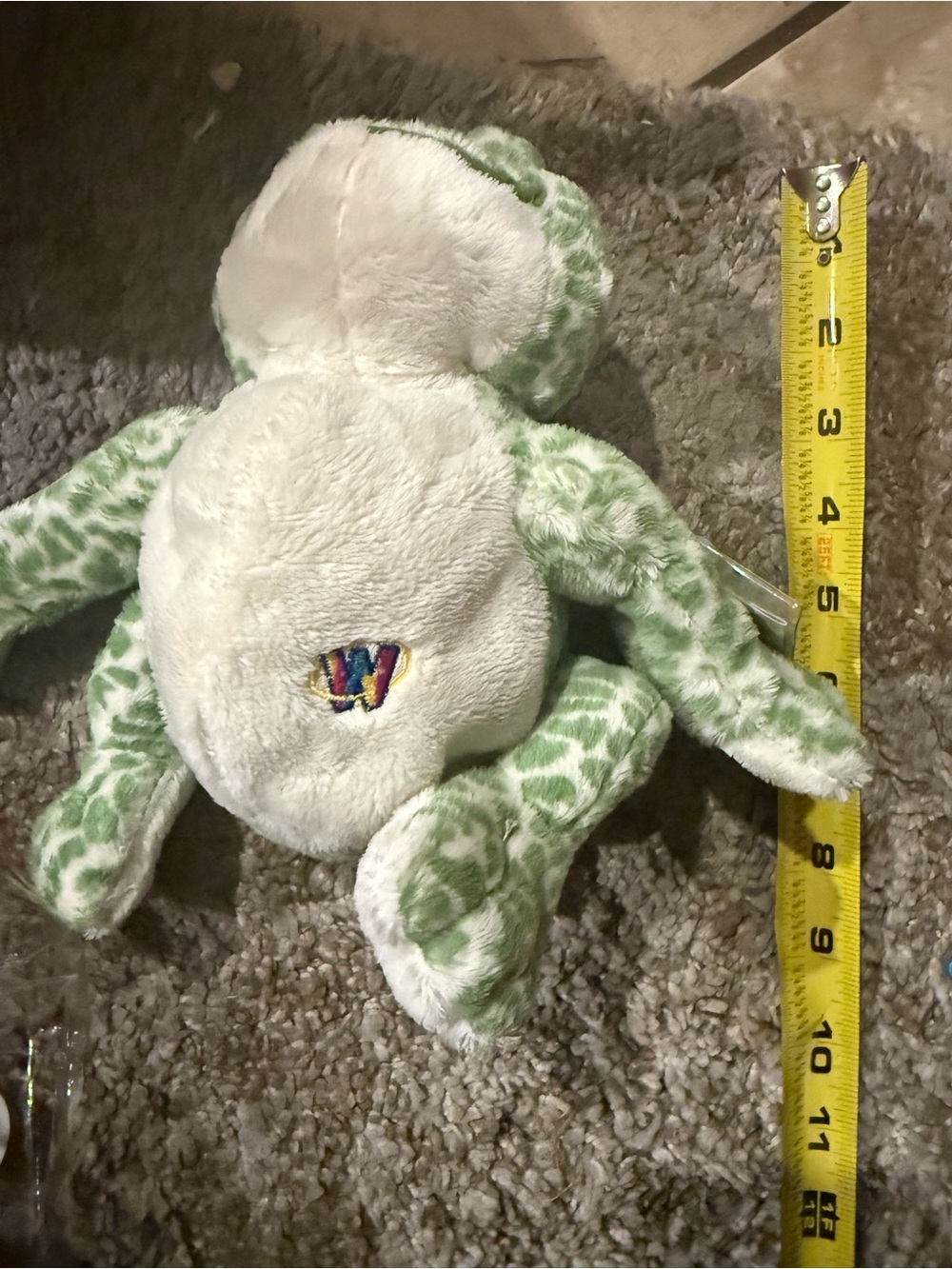 GANZ Green and White Plush Frog Stuffed Animal